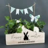 Happy Easter - Geschenkkorb zu Ostern mit Hasen-Motiv & Wunschtext