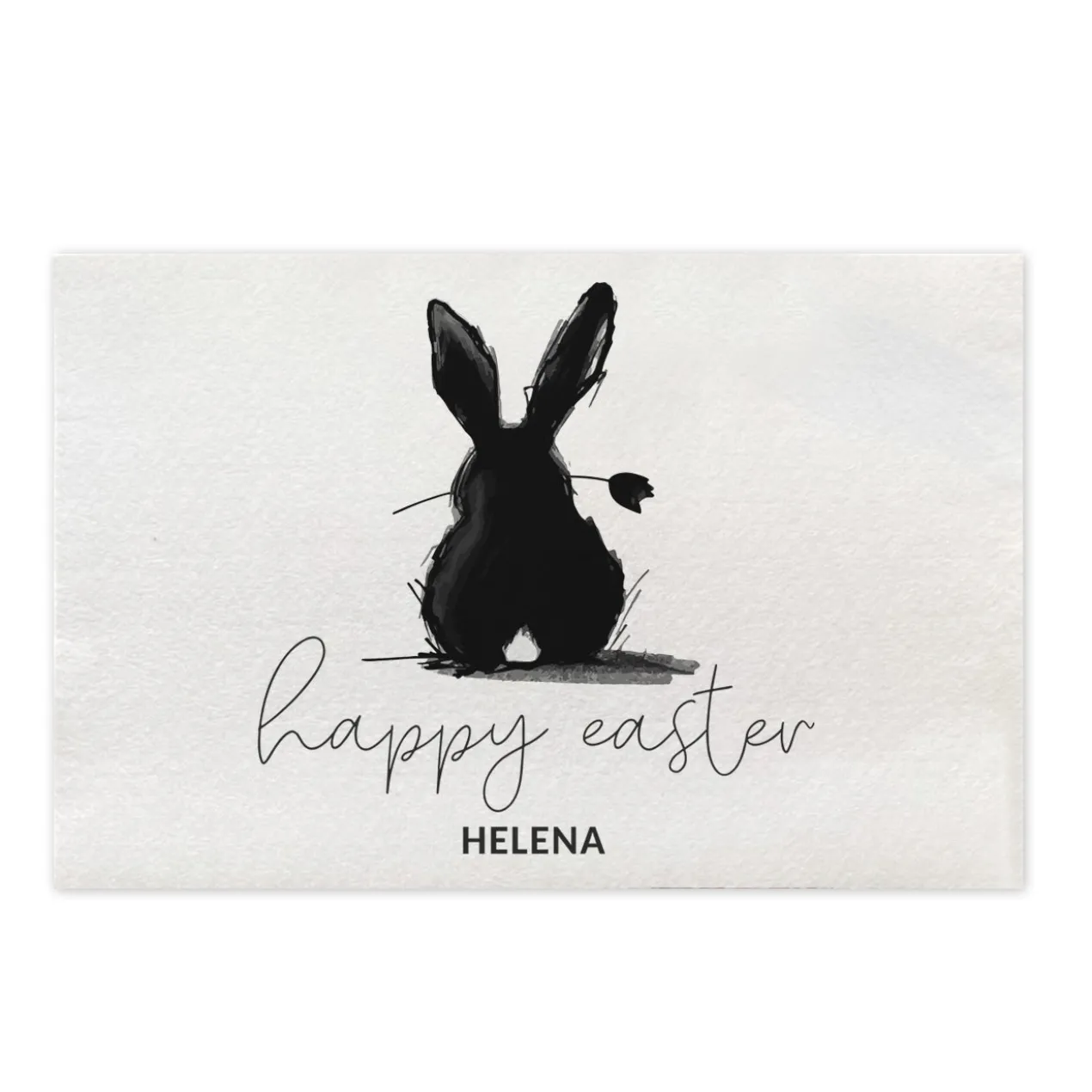 Happy Easter - Textiles Platzdeckchen personalisierbar mit Wunschtext zu Ostern