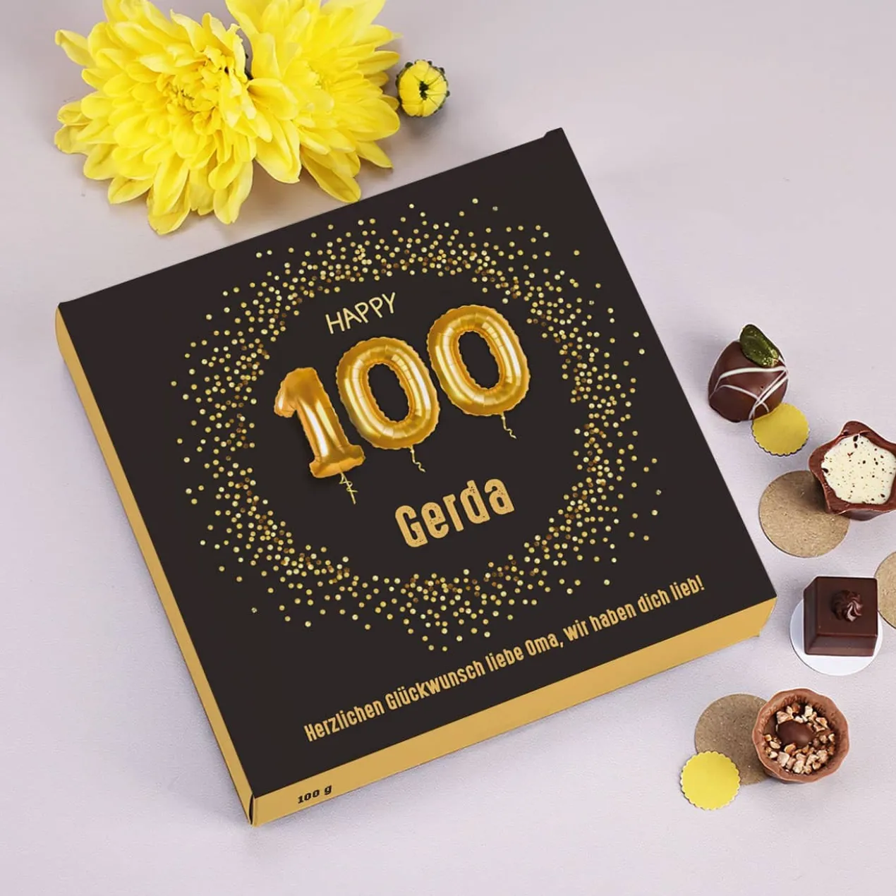 Happy 100 - Lindt Pralinen zum 100. Geburtstag