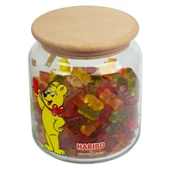 HARIBO Vorratsglas mit Goldbär & Holzdeckel | Gummibärchen Dose 1,1 L von Ritzenhoff & Breker