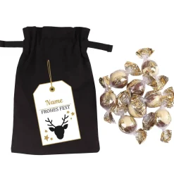 Haselnuss Pralinen mit Geschenksäckchen - Frohes Fest