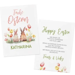 Hasen - Osterkarte mit Ihrem Text persönlich gestaltet