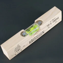 Haussegen - kleine Wasserwaage zur Hochzeit oder als Einzugsgeschenk