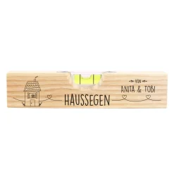 Haussegen - kleine Wasserwaage zur Hochzeit oder als Einzugsgeschenk