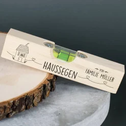 Haussegen - kleine Wasserwaage zur Hochzeit oder als Einzugsgeschenk
