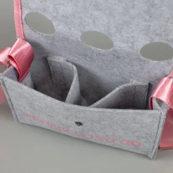 Hellgraue Umhängetasche - Prosecco to go - für JGA und Geburtstag