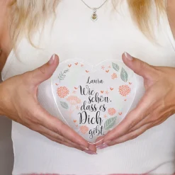 Herz Anhänger mit Name personalisiert aus Acryl | Geschenk für Mama, Erzieher & Menschen mit Herz