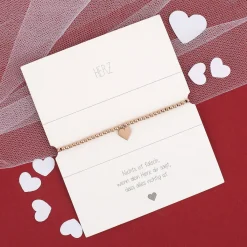 Herzarmband mit personalisierter Verpackung | Liebe muss echt sein