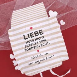 Herzarmband mit personalisierter Verpackung | Liebe muss echt sein
