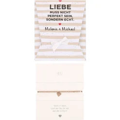 Herzarmband mit personalisierter Verpackung | Liebe muss echt sein