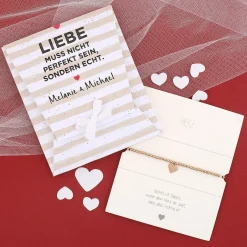 Herzarmband mit personalisierter Verpackung | Liebe muss echt sein