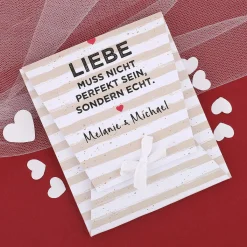 Herzarmband mit personalisierter Verpackung | Liebe muss echt sein