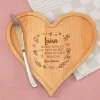 Herz Frühstücksbrettchen & Servierbrett aus Holz mit Gravur | Geschenk zum Muttertag & Geburtstag