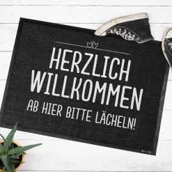 Herzlich Willkommen - Fussmatte mit Ihrem Spruch