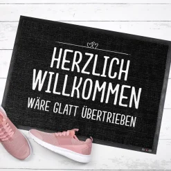 Herzlich Willkommen - Fussmatte mit Ihrem Spruch