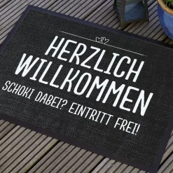 Herzlich Willkommen - Fussmatte mit Ihrem Spruch