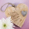 Herz 'Omas sind wie Mamas, nur mit Puderzucker' als personalisiertes Geschenk für Oma mit Wunschtext