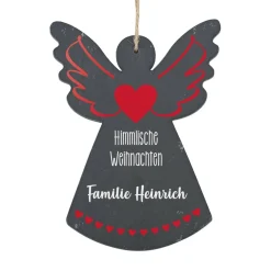 Himmlische Weihnachten - Schieferengel mit Wunschtext