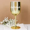 Hochglänzender Trinkkelch - Goldstück mit Wunschname