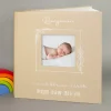 Hochwertiges Babyalbum, personalisiert und handgearbeitet | Fotobuch Geschenk zur Geburt