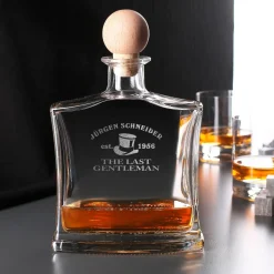 Hochwertige Whiskykaraffe mit Gravur