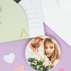 Hochzeitseinladung als edle Klappkarte personalisiert mit Fotos und Wunschtext | Einladung zur Hochzeit