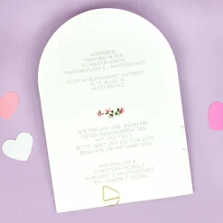 Hochzeitseinladung als edle Klappkarte personalisiert mit Fotos und Wunschtext | Einladung zur Hochzeit
