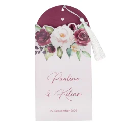Hochzeitseinladung als Ziehkarte personalisiert mit Foto, Namen & Text | Effektkarte mit Quaste