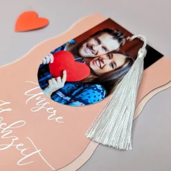 Hochzeitseinladung - Kartentrio mit Wellenrand - verschiedene Farben wählbar