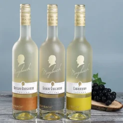 Hochzeitsgeschenk Maybach Weißwein mit Gläsern und Box