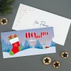 Ho Ho Ho - Ziehkarte mit Socke - für Ihr Geldgeschenk zu Nikolaus & Weihnachten