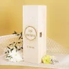 Holzbox für Weinflaschen oder Ihre Hochzeitskerze mit Namen und Datum bedruckt