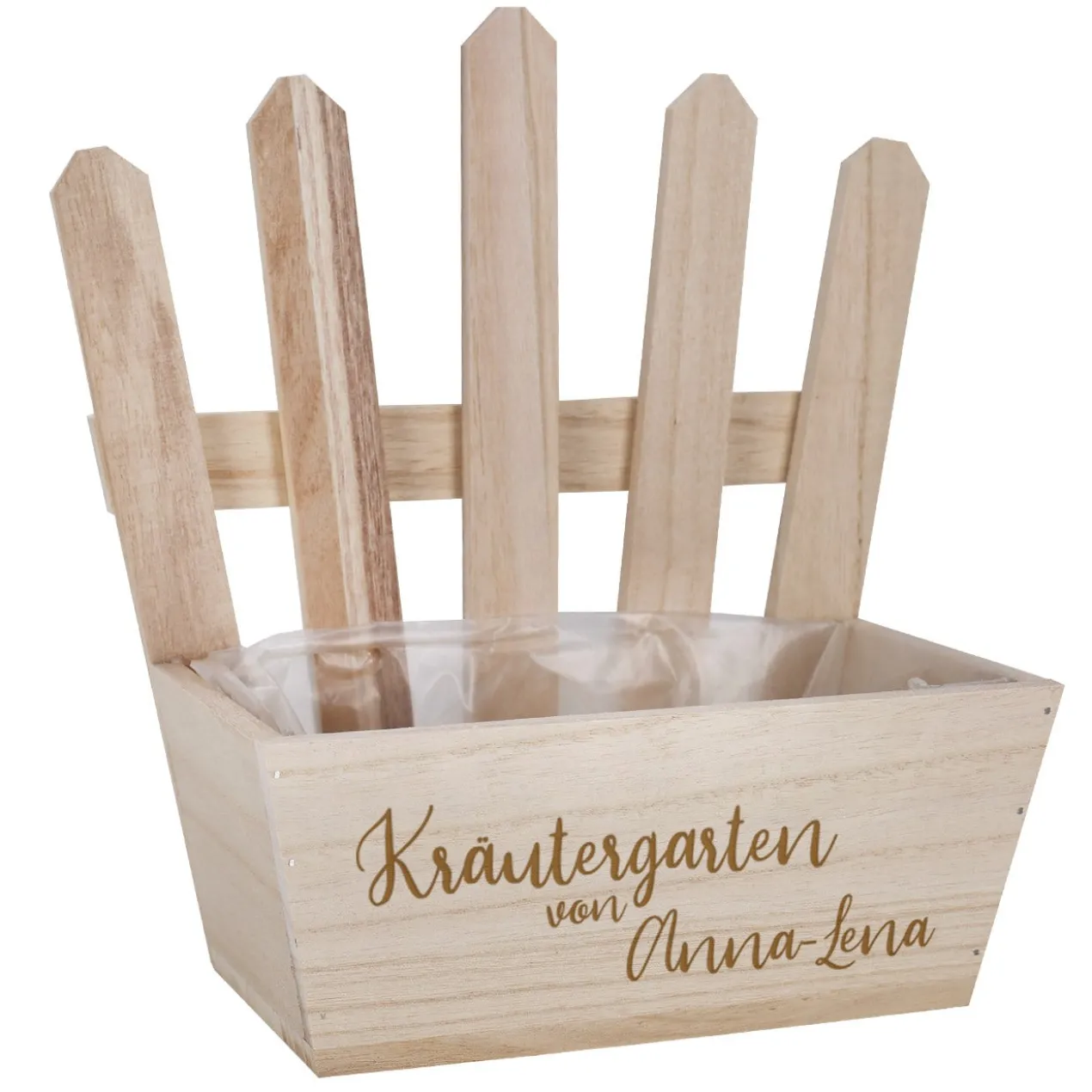 Holzkiste Kräutergarten mit Namensgravur