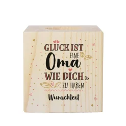 Holz Teelicht für Omas - Glück ist eine Oma wie dich zu haben