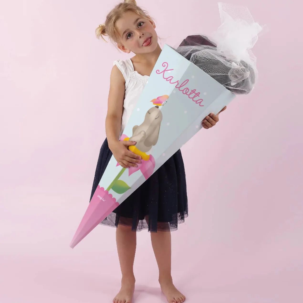 Häschen-Schultüte mit Name