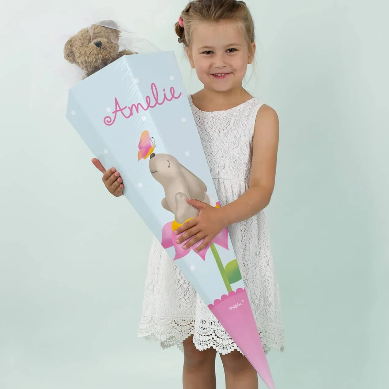 Häschen-Schultüte mit Name