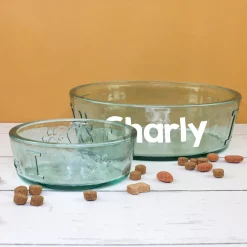 Hundenapf aus Glas personalisiert mit Name | Fressnapf für Hunde als Geschenkidee | 2 Größen