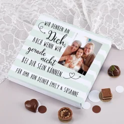Ich denke an Dich - Lindt Pralinen mit Foto in vier Varianten
