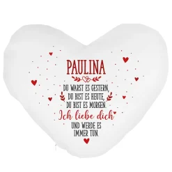 Ich liebe dich für immer - Herzkissen zum Valentinstag mit Namensaufdruck