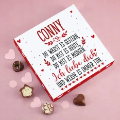Ich liebe dich für immer - Lindt Pralinen zum Valentinstag mit Namensaufdruck