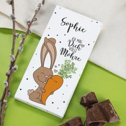 Ich mag Dich volle Möhre! - 100g Schokolade mit Wunschname