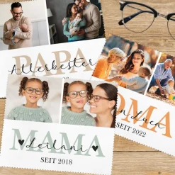 Individuelles Brillenputztuch für Mama, Papa, Oma, Opa usw mit Ihren Fotos