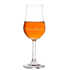 Individuelles Whiskyglas mit Stiel und Wunschnamen