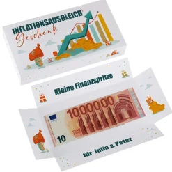 Inflationsausgleich - persönliche Geschenkverpackung für Geld und Gutscheine