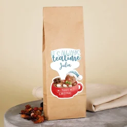 It`s always teatime - Persönlicher Früchtetee mit weihnachtlichen Lebkuchenmann-Motiv und Name