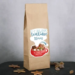 It`s always teatime - Persönlicher Früchtetee mit weihnachtlichen Lebkuchenmann-Motiv und Name