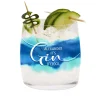 It`s gin o´clock Glas mit Name und Watercolour umlaufend bedruckt