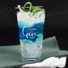 It`s Gin O´Clock Longdrinkglas mit blauem Watercolour und Wunschname