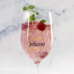 IT'S WINE O'CLOCK! - Bedrucktes Weinglas mit Name