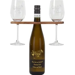 It`s Wine Time - Personalisiertes Geschenkset mit Weinflasche, Weingläsern und Weinbutler